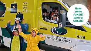 Have some funsie – wear a onesie! Onesie Day is back – help us make it bigger and better than ever by signing up to fundraise today! Everything you raise will help us be there for mums, dads, grandparents and more 💚 Do something Onesie-ful today 👉 https://www.onesieday.co.nz | Wellington Free Ambulance