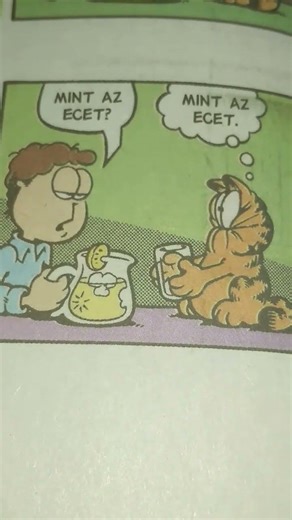 Garfield percek Mint az ecet.