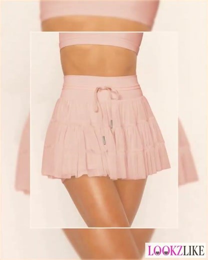 Ruched Mini Skort with Pockets