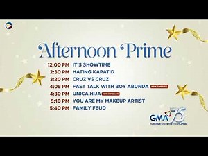 GMA Program Schedule →Afternoon Prime← (NOV-26-2025)