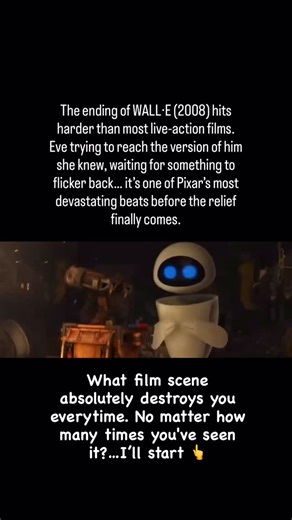 @knightofcinemaa on Instagram: "🎥🎬: WALL·E (2008) In a distant future, Earth has been abandoned after humanity buried it under mountains of trash. The last being left behind is WALL·E, a small, lonely waste collecting robot who spends his days compacting garbage and his nights watching old musicals, quietly dreaming of connection. Centuries pass, yet he keeps going, developing curiosity, kindness, and a surprisingly human heart. Everything changes when EVE, a sleek probe robot, arrives on Eart