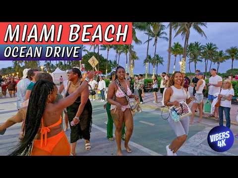 Ocean Drive Miami Beach - Night Walk