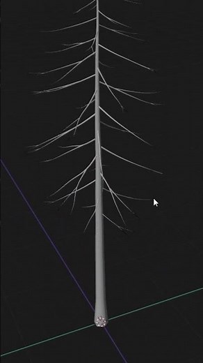 How To Make Animated Trees In Blender Under 60 Seconds. | #Shorts #blender #tutorial