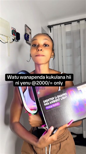Desktop u shaped rgb light 2000#tiktokenya🇰🇪 #ringlight #fypシ゚viral #contentcreator #nightlightdesktop