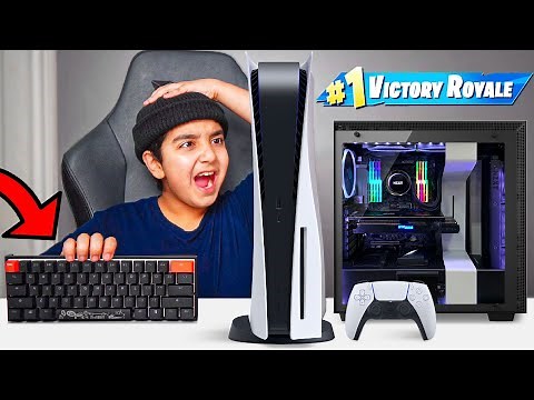PS5 VS PC FORTNITE 1V1 With My Little Brother (GAMING PC VS PLAYSTATION 5)