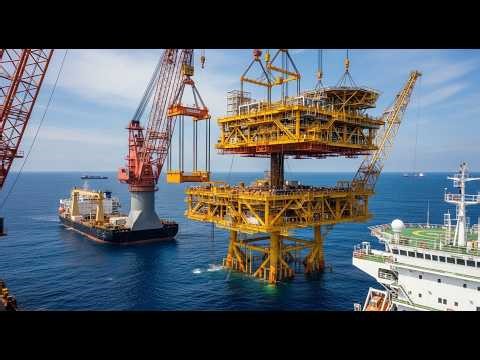 How 60,000-Ton Offshore Oil Platforms Are Built & Installed