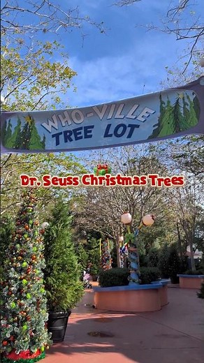 Straight out of a Dr. Seuss book 🎄📖 Whoville Christmas Tree Lot at Universal ✨