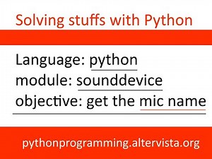 Get the windows device name with Python and sounddevice