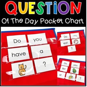 Question of the Day Graphing Pocket Chart Activity For All Year