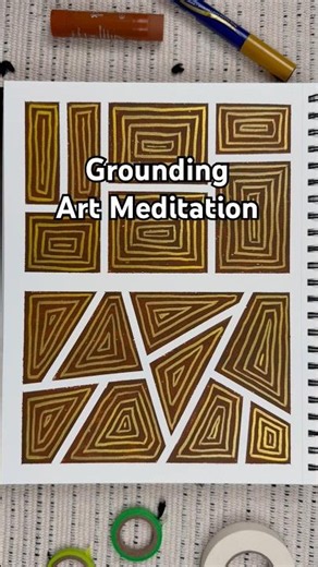 Ground yourself with this easy, relaxing art meditation 🤎 #relaxingart #zendoodle