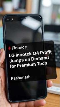 LG Innotek Q4 Profit Jumps 27% | Premium Camera & Chip Demand Pays Off #news #lg