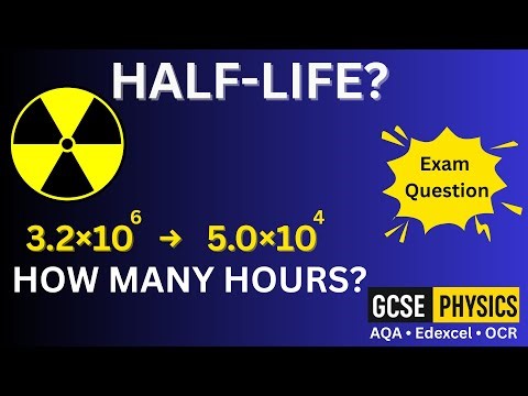 GCSE Physics Exam Question | Half-Life & Activity (6 Half-Lives, 36 Hours)