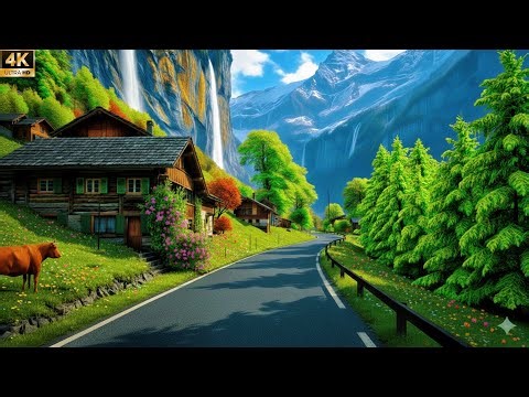 🍁 From Summer to Autumn in the Swiss Alps 🇨🇭 | Relaxing 4K Scenic Drive