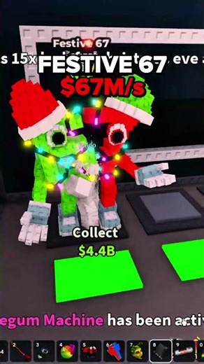 STEALING THE NEW FESTIVE 67 🎄 #stealabrainrot #roblox