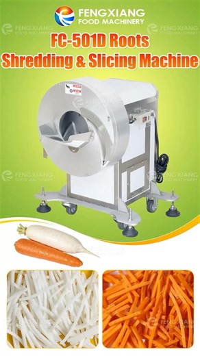 FC 501D Industrial Carrot & Daikon Shredding Machine | Fast Vegetable Cutting for Food Processing