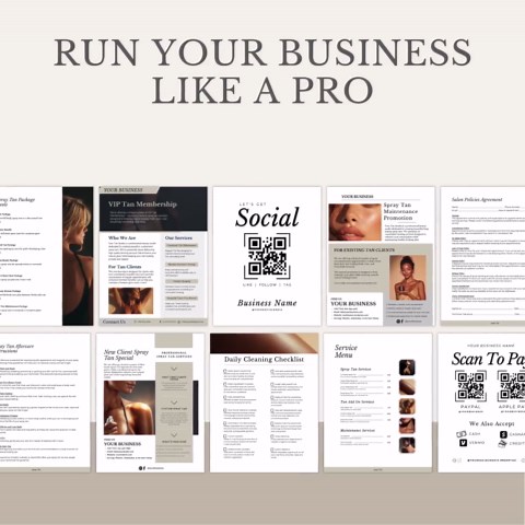 Spray Tan Forms Bundle: Tanning Consent, Intake & Client Templates (canva) - Etsy