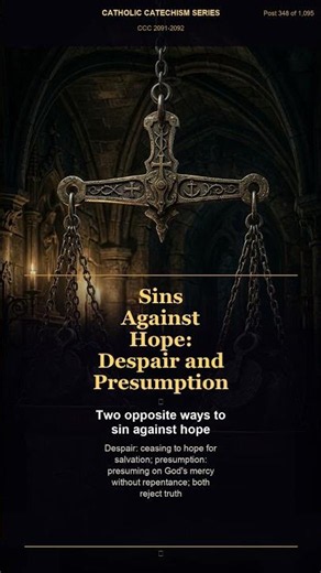 Sins Against Hope: Despair and Presumption · CCC §2091-2092 #Shorts