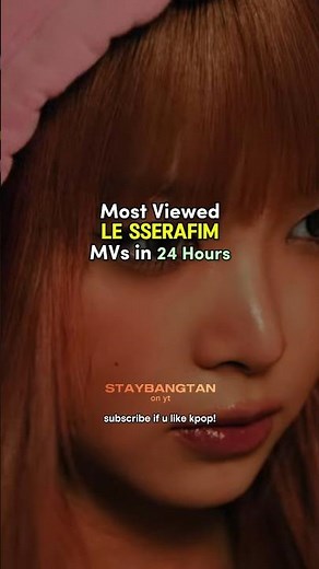 Most viewed Le Sserafim MVs in 24 hours #le_sserafim #staybangtan