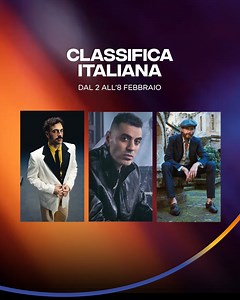 La nostra Classifica Italiana dal 2 febbraio! 💕 I primi tre classificati: 1. "Fuorionda" di Jovanotti 2. "Gli sbandati hanno perso" di Marracash 3. "Mandare tutto all'aria" di Marco Mengoni Scopri la Top20 qui: https://shorturl.at/bciW7 #classificaitaliana | Radio Italia