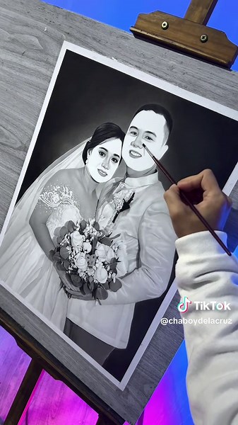 Commissioned Wedding Portrait Drawing Unveiled