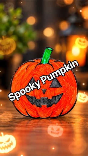 🎃 Easy Halloween Pumpkin Drawing | DIY Jack O' Lantern Art #Shorts#HalloweenDrawing#PumpkinDrawing