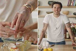 Brooklyn Beckham wears £295k watch to film £74k cooking show with fiancée Nicola