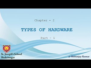 Class 9 Chapter 2 Types of Hardware- Part 1