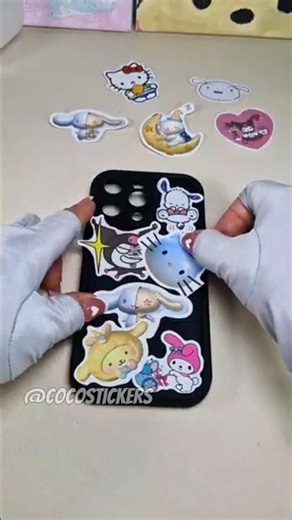 Decorate phone case with all sanrio character!🤪 #sticker #phonecase