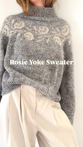 The pattern for Rosie Yoke Sweater has been released today on www.leknit.com and Ravelry in English, German, Swedish, Norwegian and Danish #rosieyokesweater #leknit #knittingpattern @hjelholtsuldspinderi | LE KNIT - Lene Holme Samsøe