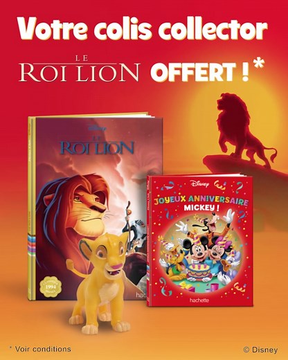 😍 UNE COLLECTION DISNEY MAGIQUE 😍 Retrouvez les plus grands classiques Disney dans une édition collector ! Profitez-en, le 1er colis est OFFERT* * Voir conditions | Hachette Collections