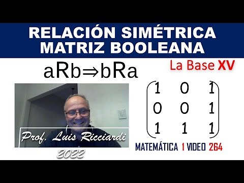 Relación simétrica Matriz booleana Video 264
