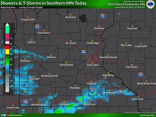7.7K views | Current radar reflectivity shows light rain moving north into portions of western and southern Minnesota. | US National Weather Service Twin Cities Minnesota | Facebook