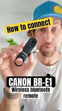 How to connect Canon BR-E1 wireless Bluetooth remote to Canon R5 #canon #canonr5 #canonbr-e1 ￼￼