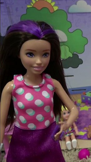 Barbie and Ken at Barbie's dream House: New Barbie Helping Barbie's Sister Skipper Babysit #shorts
