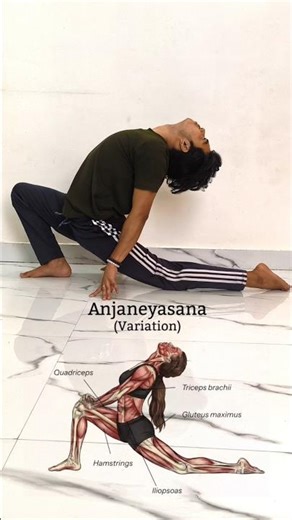 Anjaneyasana (Low Lunge Pose) variations #motivation #flexibility #mobility #yoga #stretching