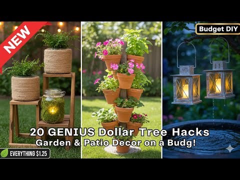 20 EASY DOLLAR TREE IDEAS FOR 2026 GARDEN DECOR! EVERY PATIO & PORCH ON A BUDGET 🌿💚