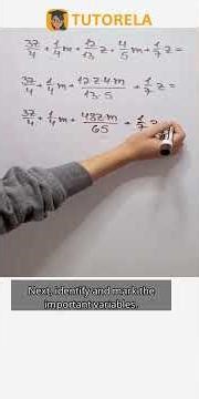 Simplifying: 3z/4 + 1/4m + Complex Fractions #Math #AlgebraicExpressions