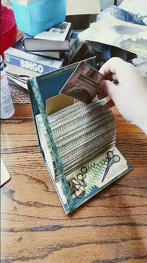 Desktop Ephemera Holder - Rolodex-Style Altered Book