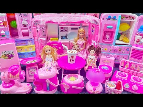 15 Minutes Satisfying with Unboxing Barbie Princess Kitchen and Appliances Set Review Toys | ASMR