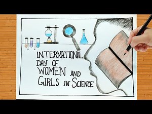 International Day Of Women And Girls In Science Poster Drawing / Women In Science Day Drawing