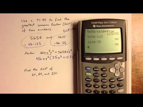Finding Common Factors with a TI-84