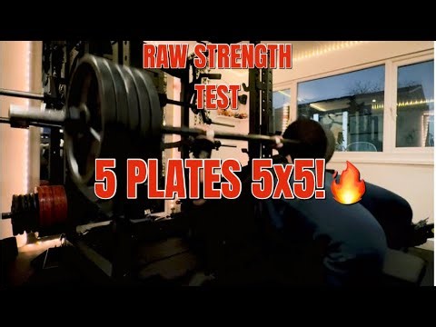 495lbs Bench Press 5x5 | 5 Plates RAW Strength Test