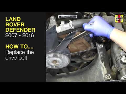How to Replace the drive belt on the Land Rover Defender 2007 to 2016