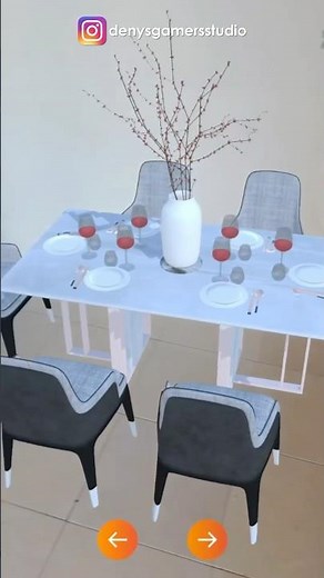 Augmented Reality Kitchen Interior Design 🪑 #augmentedreality #interiordesign #kitchenset