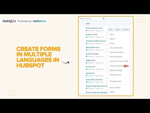 How to create forms in multiple languages in HubSpot