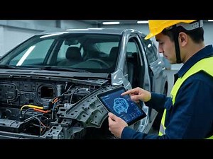Robots Building Electric Cars Step By Step