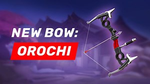 Introducing Shinobi's signature weapon – OROCHI! It's a deadly bow with a venomous bite that gets more powerful the more you charge your shots. Master it and bring vengeance to your foes! #shinobisvengeance | Guns of Boom