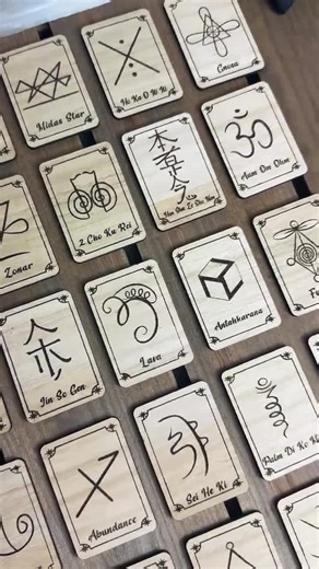 Reiki Symbols/wooden Cards / Meanings Various | Usui | Karuna |shamballa| Cho Ku Rei, Sei Hei Kei, Hon Sha Ze Sho Nen, Shanti - Etsy