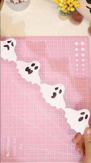 How to make Easy halloween decorations with paper - DIY Ghost Decor 👻 #easypapercrafts #halloween