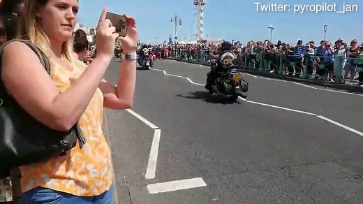Hells Angels ride along Brighton seafront on 50th anniversary in UK | Daily Mail Online